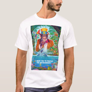 Camiseta Quero que proteja o ambiente Texto personalizado