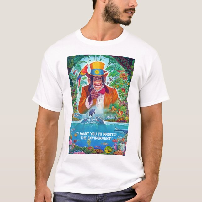 Camiseta Quero que proteja o ambiente Texto personalizado (Frente)