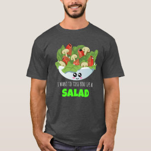 Camiseta Quero Te Dar Uma Salada, Um Engraçado Arma De Sala