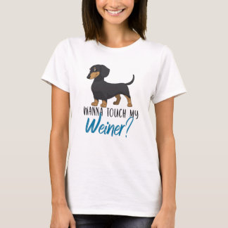 Camiseta Quero tocar no meu dachshund
