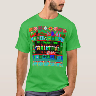 Camiseta Quero um barco para o Natal