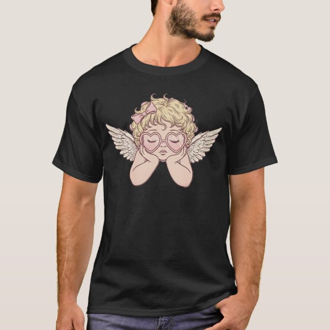 Camiseta Querubim do Paisagem dos Sonhos Caprichosos com Co (Frente)