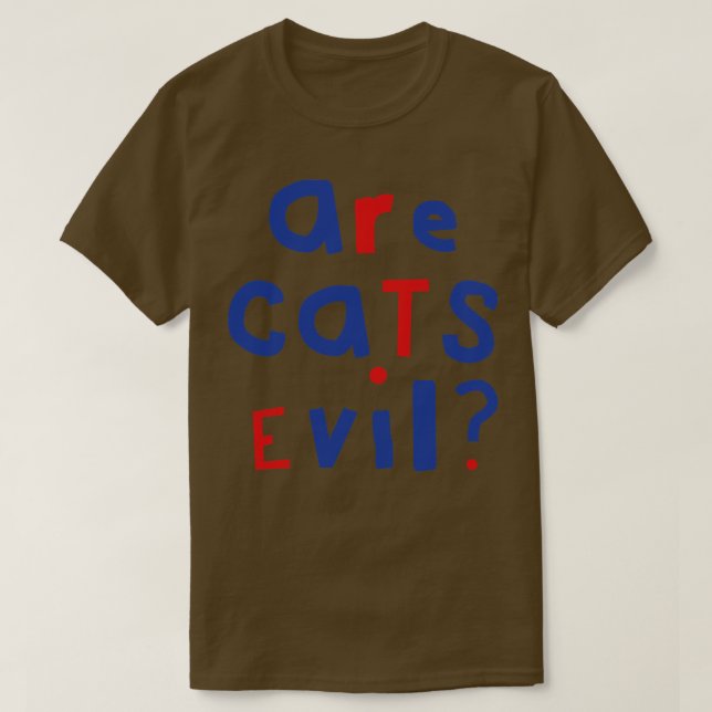 Camiseta Questão Engraçada São Os Gatos Mau (Frente do Design)