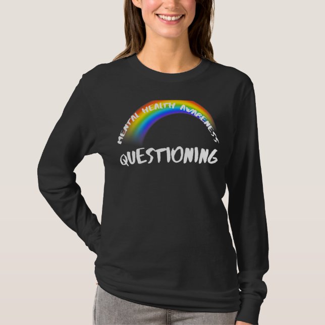 Camiseta Questionário do Orgulho Arco-Íris Lgbtq (Frente)