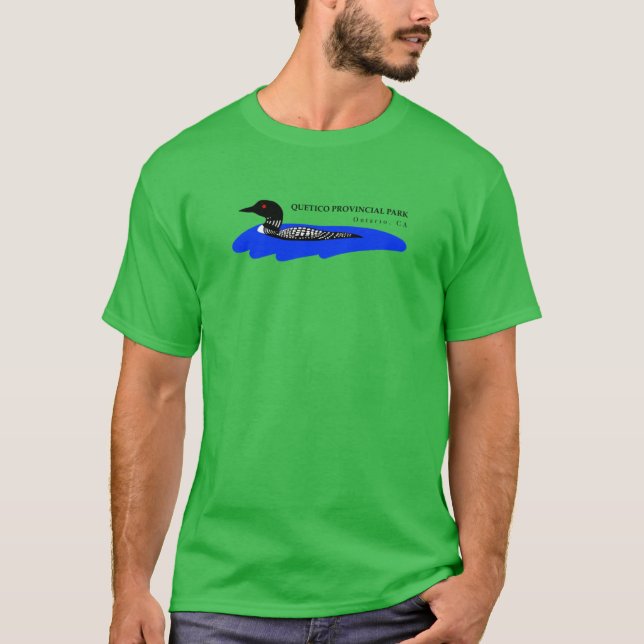 Camiseta Quetico Loon Impressão Gráfica Oversized (Frente)