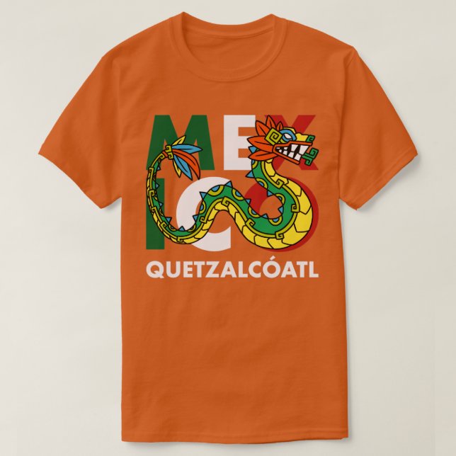 Camiseta Quetzalcoatl Aztec Mayan Inca Toltec México Quetza (Frente do Design)