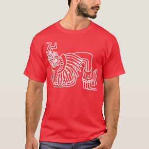 Camiseta Quetzalcoatl Aztec Serpentes Com Penas Mayanas Tol
