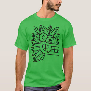 Camiseta Quetzalcoatl Aztec Serpentes Com Penas Mayanas Tol