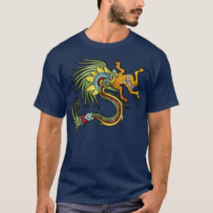 Camiseta Quetzalcoatl Aztec Serpentes Com Penas Mayanas Tol