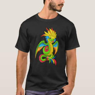 Camiseta Quetzalcoatl Cobra Aztec Deus, mitologia antiga ma