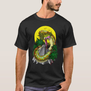 Camiseta Quetzalcoatl Deus Asteca Pirâmides Maias Antigas M