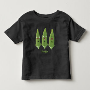 Camiseta Quiabo vegetal de desenho animado cantando fofo