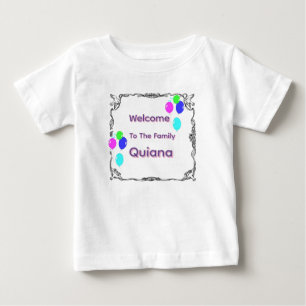Camiseta "Quiana" Bem-vinda à Família,