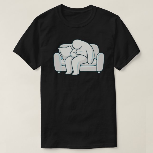 Camiseta Quiet Exhaustion – Modern Stylized Human Burnout  (Frente do Design)