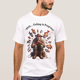 Camiseta Quiet Fisherman Surrounded by Fish Tee