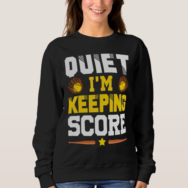 Camiseta Quiet I'm Keeping Score Softball Scorekeeper 1 (Frente)