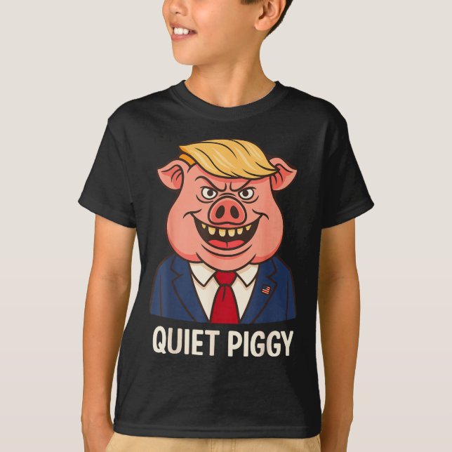 Camiseta Quiet, Quiet Ggy Funny Sarcastic Litical G Cartoon (Frente)