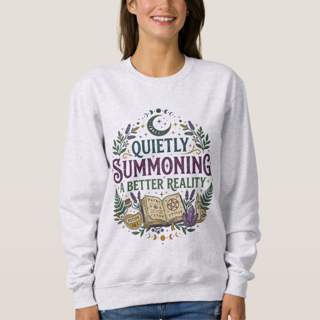 Camiseta Quietly Summoning a Better Reality Book Witch (Frente)