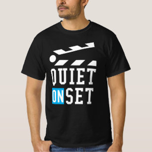 Camiseta Quieto no set - Engraçado para cineastas