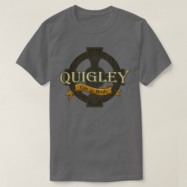 Camiseta Quigley Irish Surname Irish Family Name Gifts  (Frente do Design)