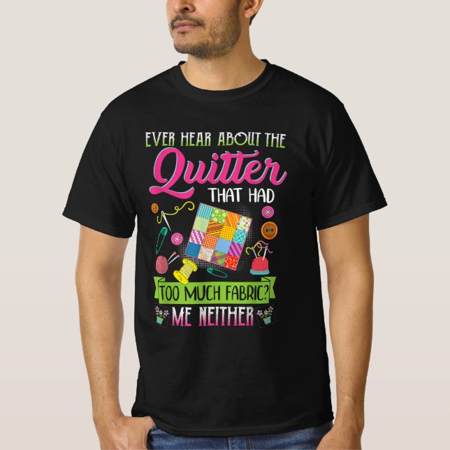 Camiseta Quiling Womens Cita Sobre Quilter (Frente)