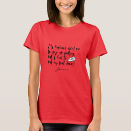 Camiseta Quilter Funny Sewing Arranque Piada de Marido