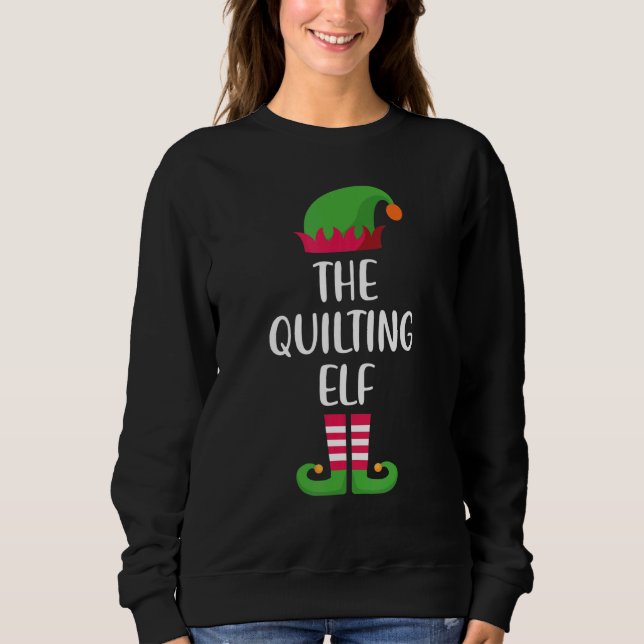 Camiseta Quilting Elf Family Matching Group Christmas  Paja (Frente)