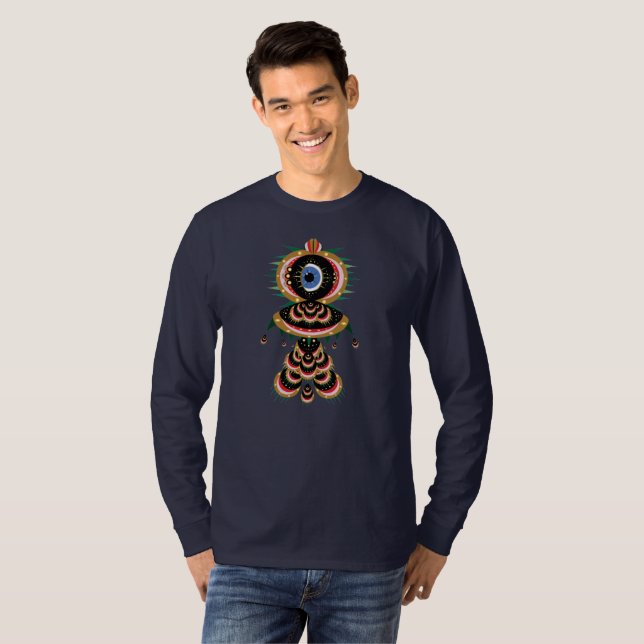 Camiseta Quimera - Camisa-De-Pássaro-De-Leve Unisex Longa (Frente Completa)
