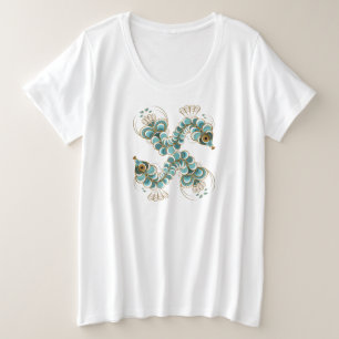 Camiseta Quimera - Cavalo-marinho-Peacock Mais T feminino