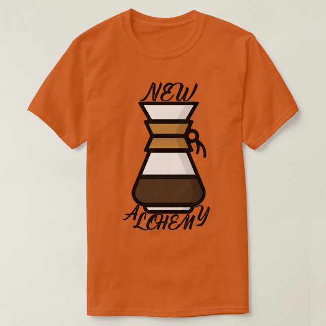 Camiseta quimex café Nova Alquimia (Frente do Design)