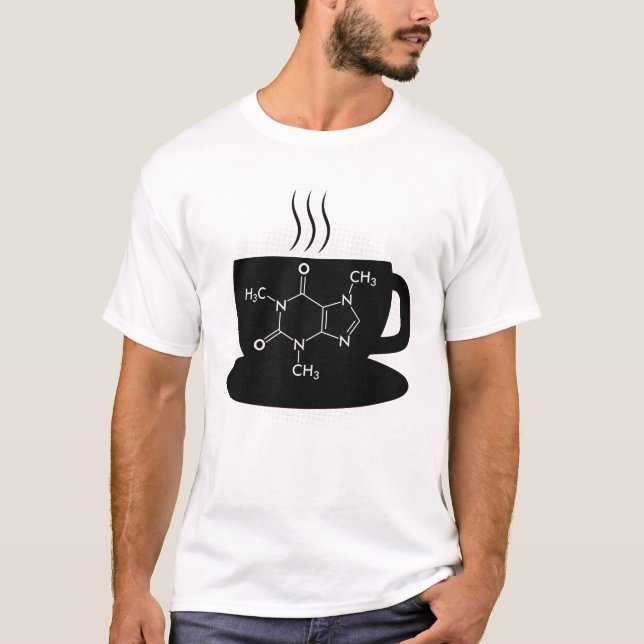 Camiseta Química Caffeine Molecule (Frente)