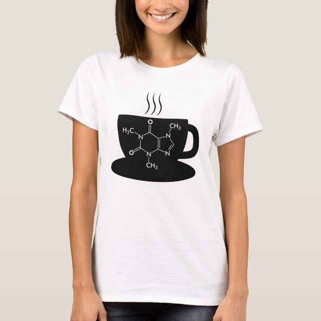 Camiseta Química Caffeine Molecule (Frente)