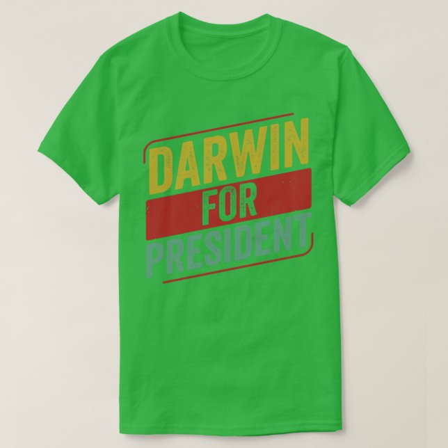 Camiseta Química Ciência Química Funny Darwin Para Preside (Frente do Design)
