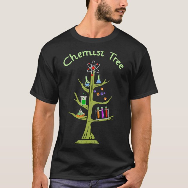 Camiseta Química de Árvores Lover Engraçada Professora de C (Frente)