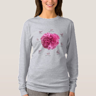 Camiseta Química de Cravo Rosa Flor Ciência
