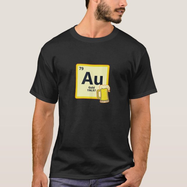 Camiseta Química de Element Au Dourado Beer Design St Patri (Frente)