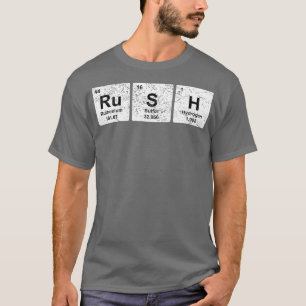 Camiseta Química de Elementos Periódicos de Mesa Rush Eng
