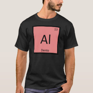 Camiseta Química de Massa de Al Dente Símbolo da Tabela Per