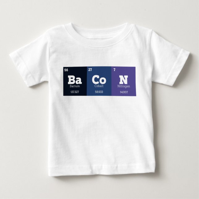 Camiseta Química de Mesas Periódica com Elementos Químicos  (Frente)