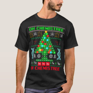 Camiseta Química de Natal da Química Mesa periódica