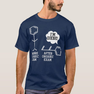 Camiseta Química de presente do exame orgânico engraçado
