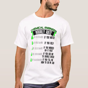 Camiseta Química de taxa horária do Engenheiro químico