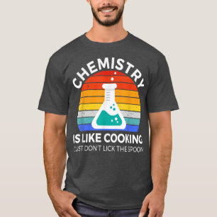 Camiseta Química é como ciência de Cozinhar, química engraç
