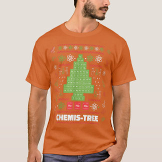 Camiseta Química Engraçada Ciência da Árvore de Natal Quími