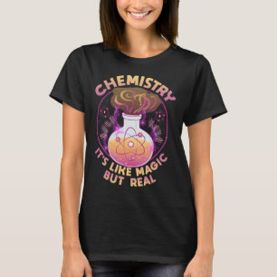 Camiseta Química Engraçada É como Magia, mas ciência real