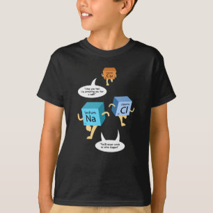 Camiseta Química Engraçada Elementos de Mesa Periódicos