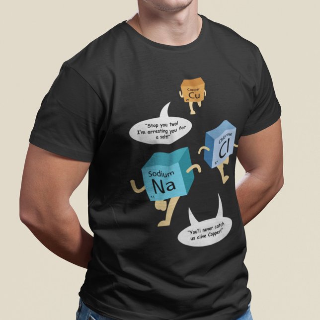 Camiseta Química Engraçada, Mesa periódica (Criador carregado)