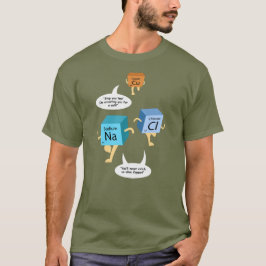 Camiseta Química Engraçada Nerd Periódico de Mesas
