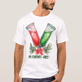 Camiseta Química Festiva Tubo de Ensaio Arte Pun