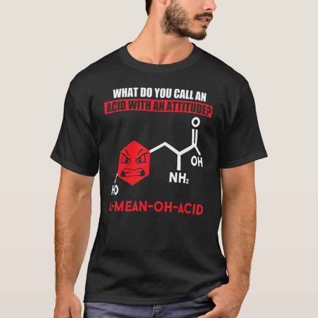 Camiseta Química Humor Nerdy Aminoácido Para Homens (Frente)